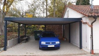 Doppel-Carport aus Stahl - BRANDL
