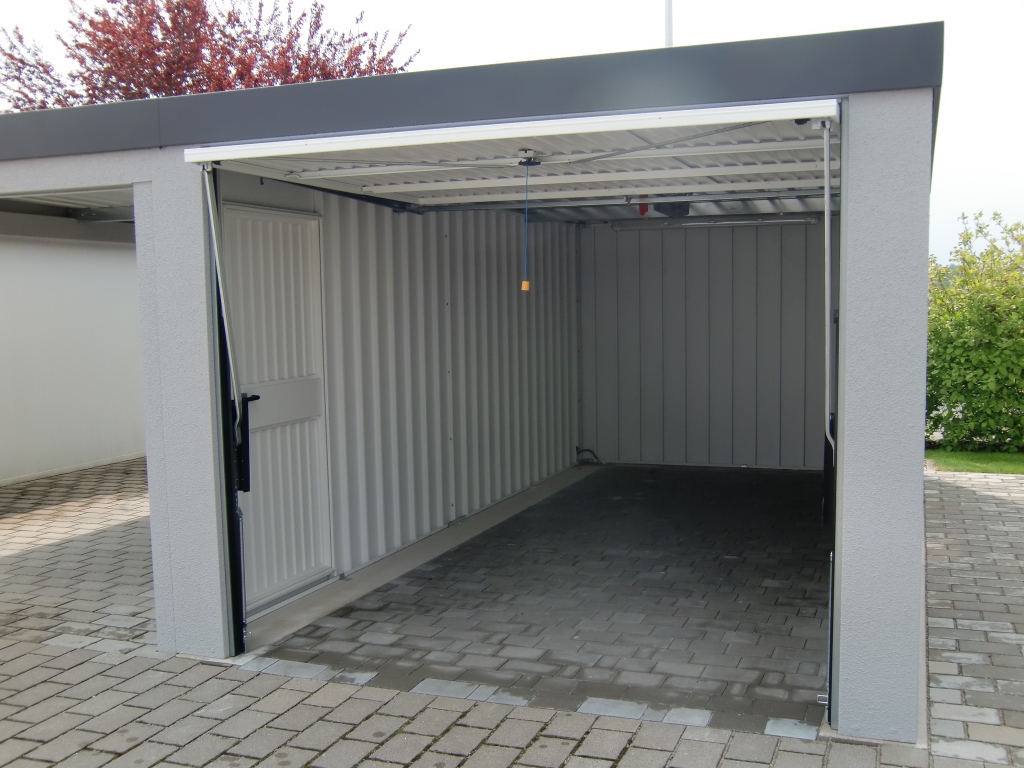 Einzelgarage Mit Schwingtor Und Anbau Carport BRANDL