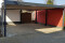 Doppel-Carport aus Stahl mit Wandelementen - BRANDL