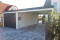 STAHL-Einzelgarage mit Sektionaltor + Anbau-Carport - BRANDL