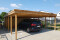 Doppel-Carport aus Holz mit Abstellkammer hinten - BRANDL