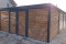 Doppel-Carport aus Stahl mit Geräteraum hinten - BRANDL