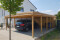 Doppel-Carport aus Holz mit Abstellkammer hinten - BRANDL