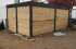Einzel-Carport aus Stahl mit Wandelementen in Rhombus-Holzlattung - BRANDL