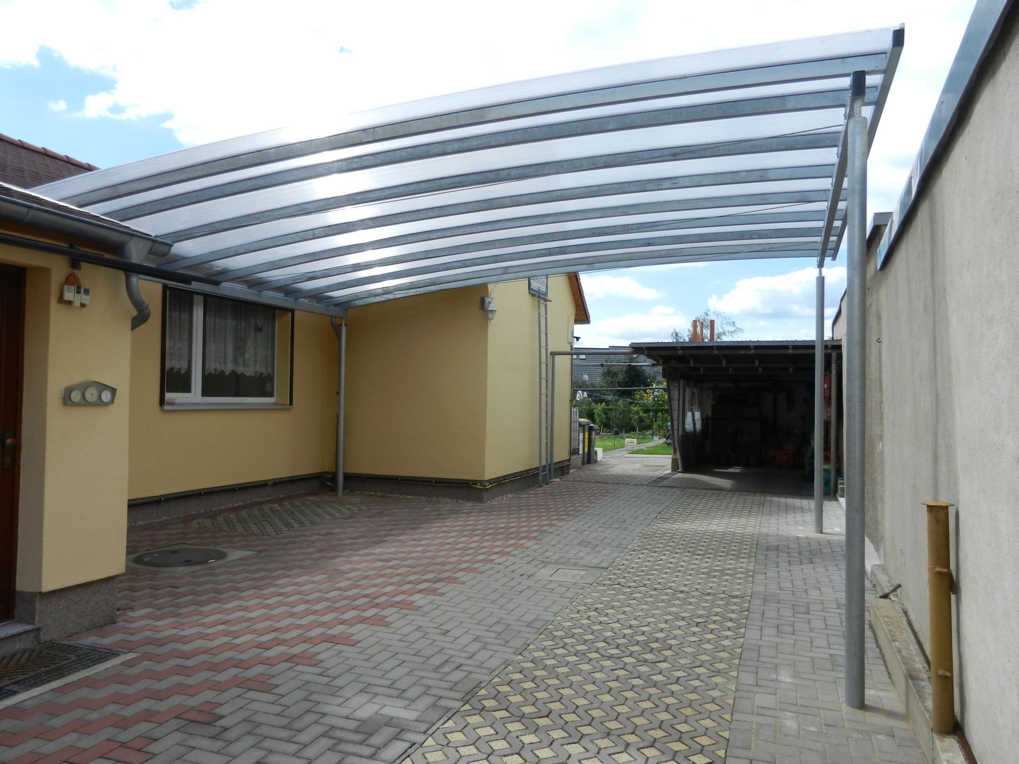 Doppel Carport Mit Bogendach Fur Wohnmobil News Brandl