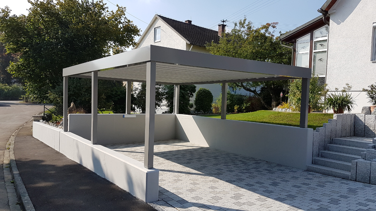 Carport Auf Stützmauer BRANDL