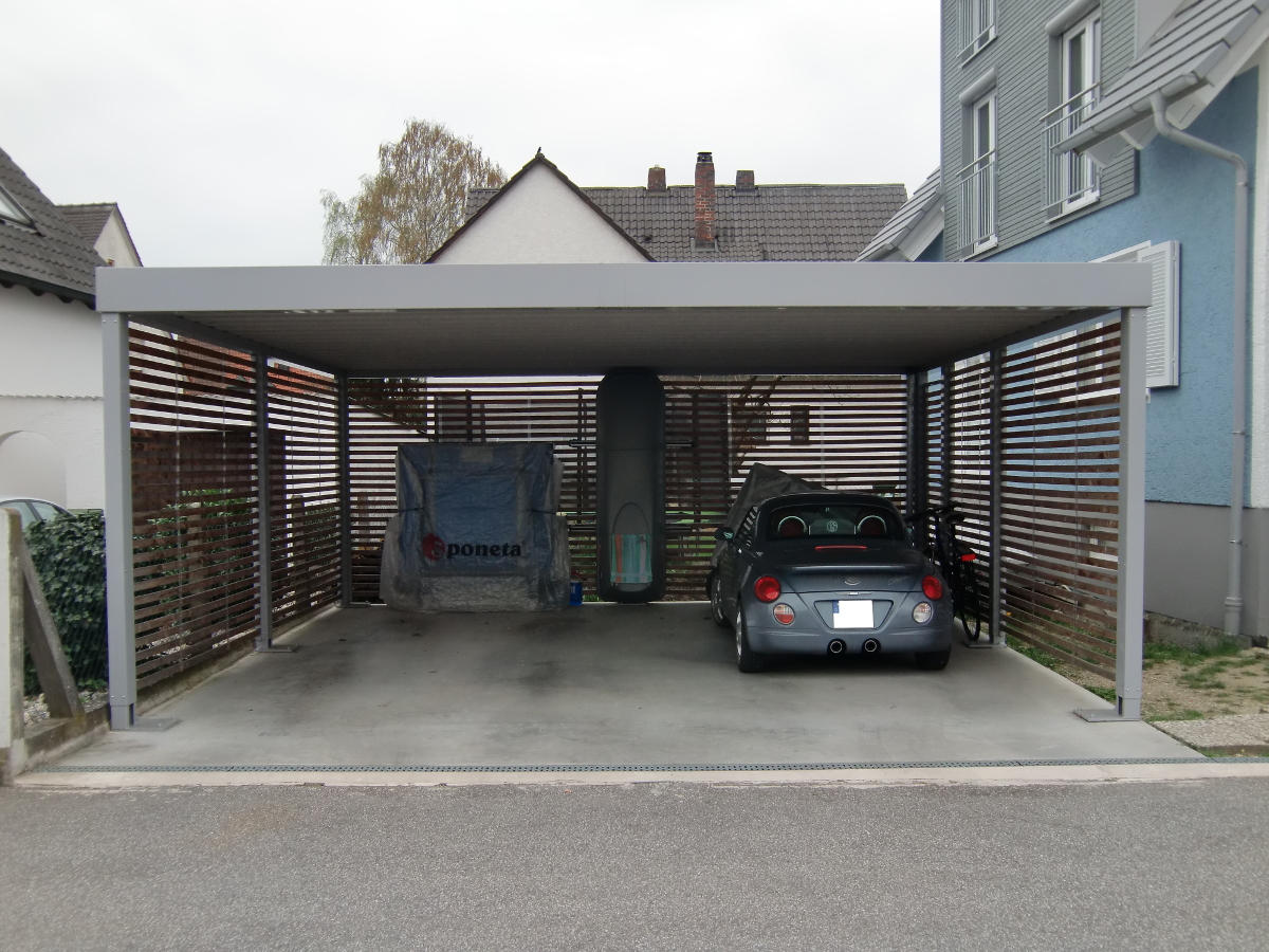 Doppel-Carport aus Stahl - BRANDL