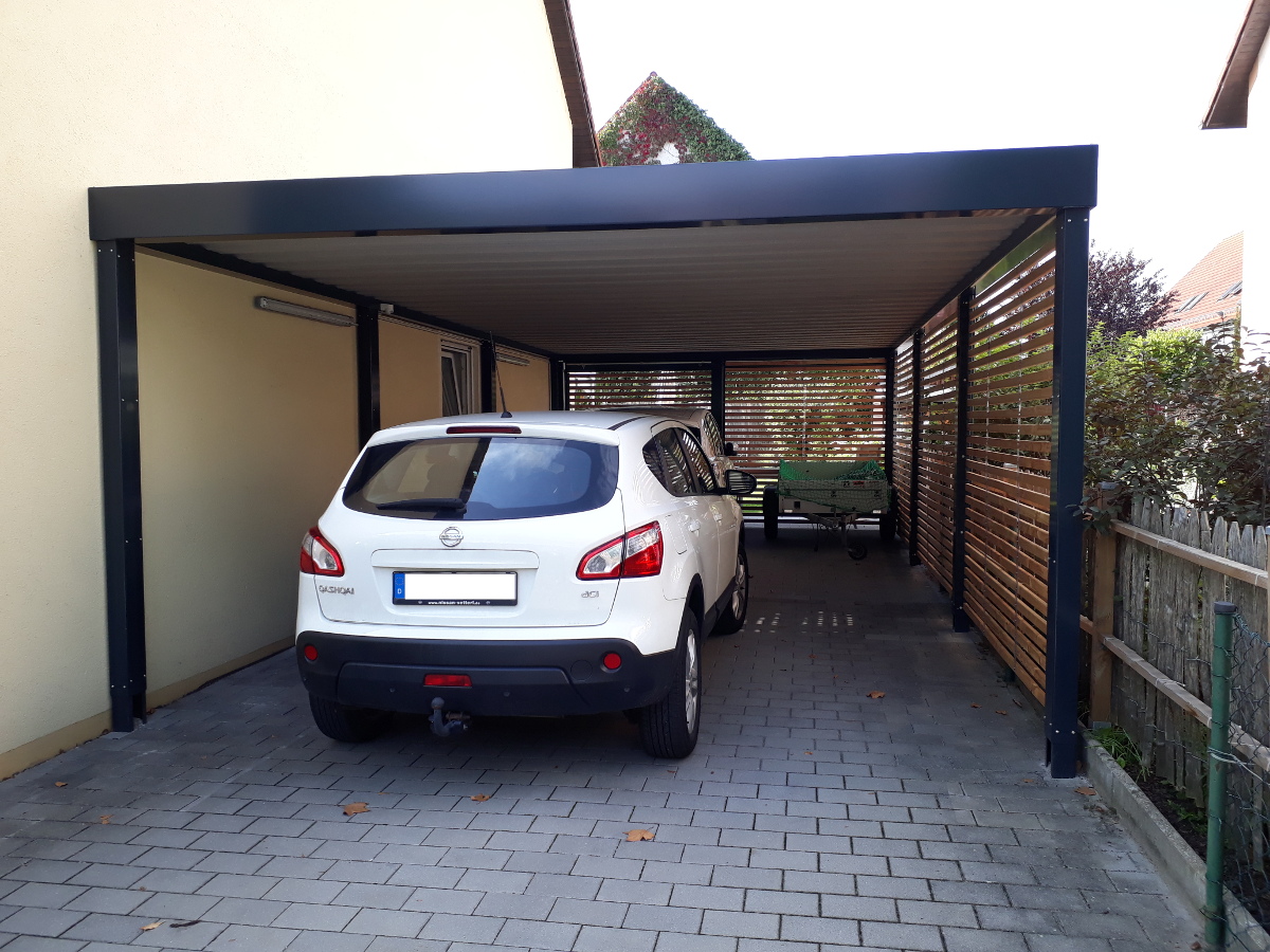 Einzel-Carport aus Stahl - BRANDL