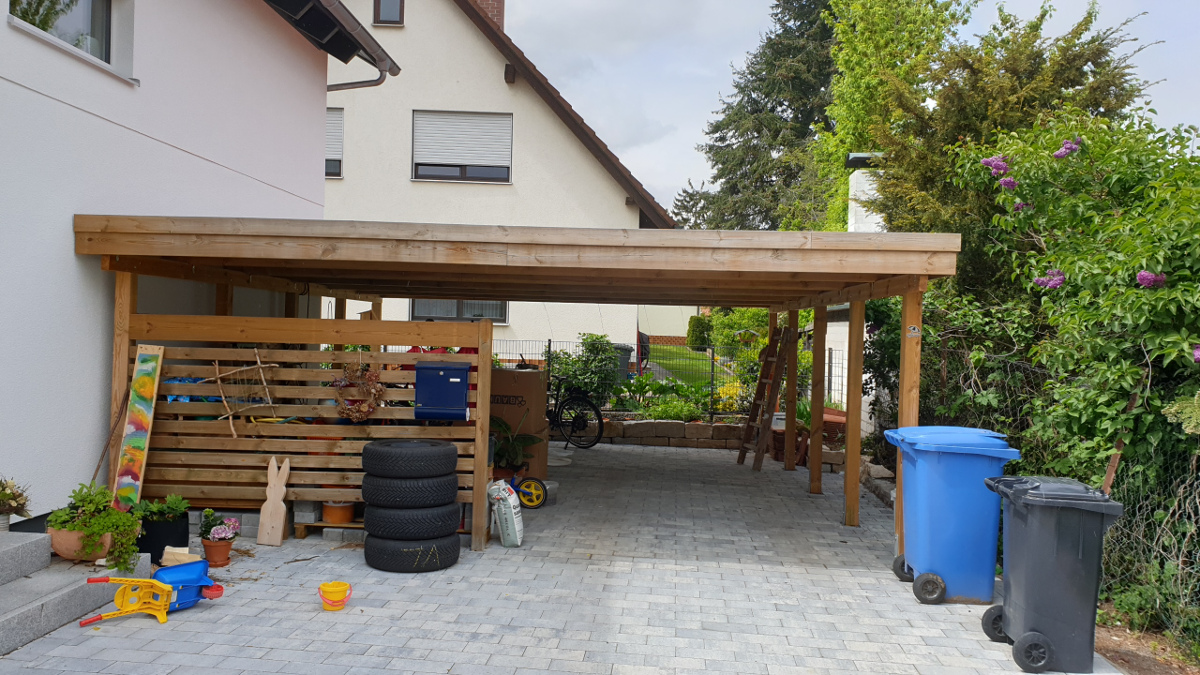 Doppel Carport Aus Holz Mit Holzblende BRANDL