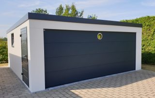 Stahl-Garage Außenansicht - Großraumgarage
