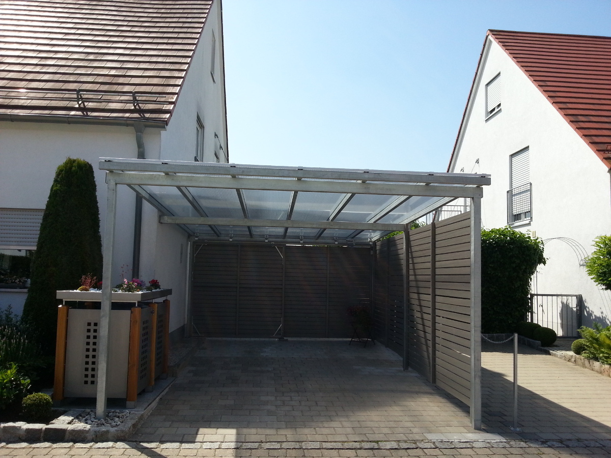 Einzel-Carport mit Pultdach - Überdachung - BRANDL