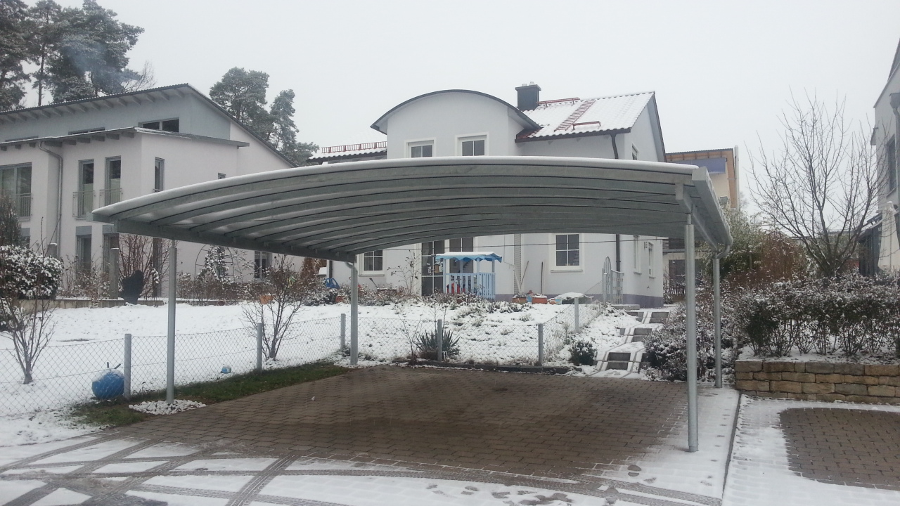 Doppel-Carport mit Bogendach - Überdachung - BRANDL