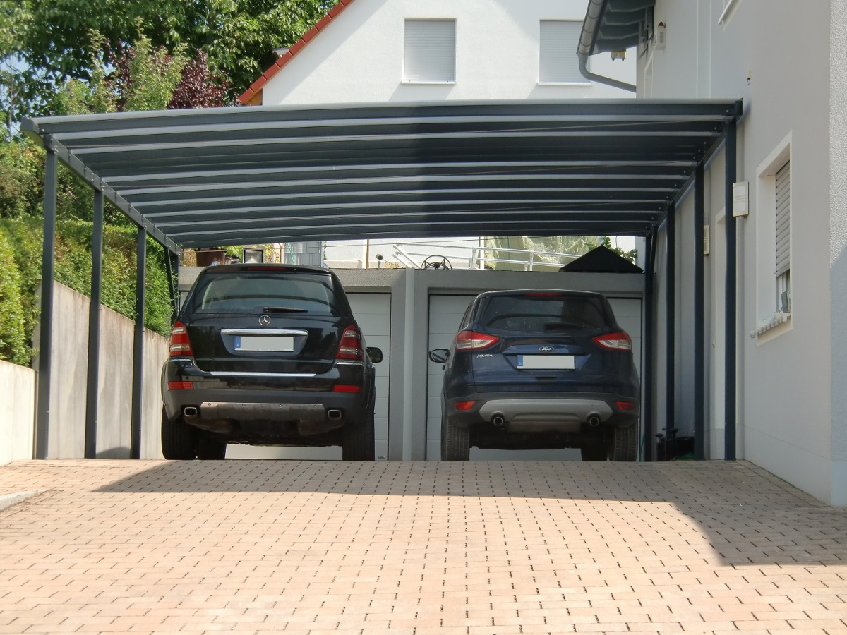 Doppel-Carport mit Bogendach - BRANDL