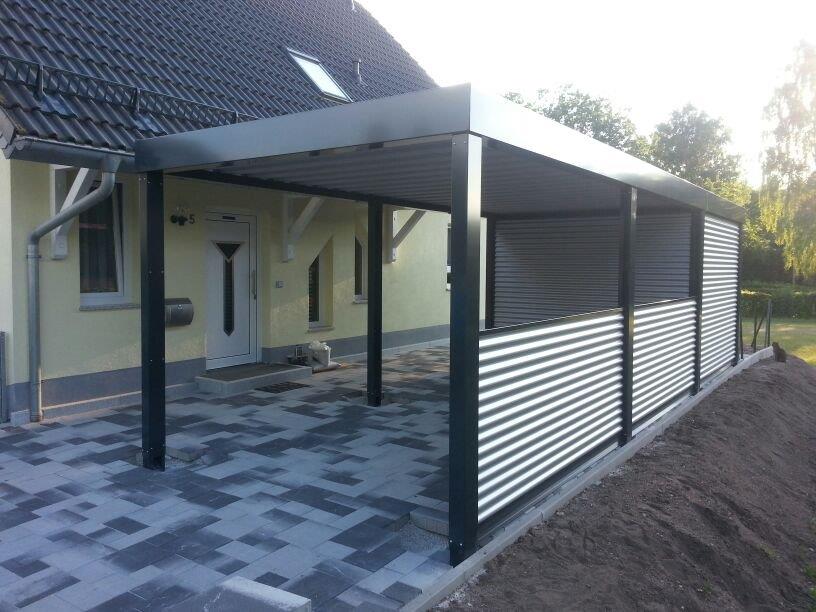 Einzel-Carport mit Geräteraum (Abstellkammer) hinten - BRANDL