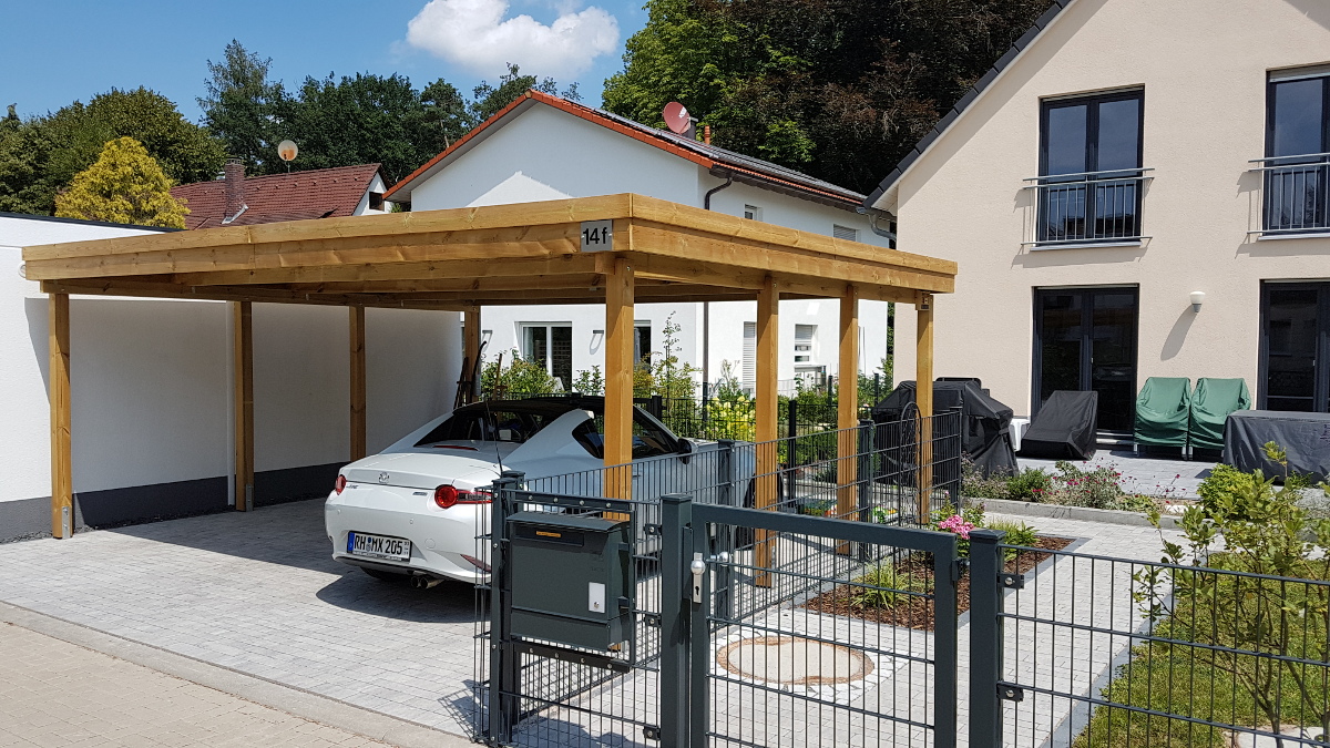 Doppel-Carport aus Holz - BRANDL