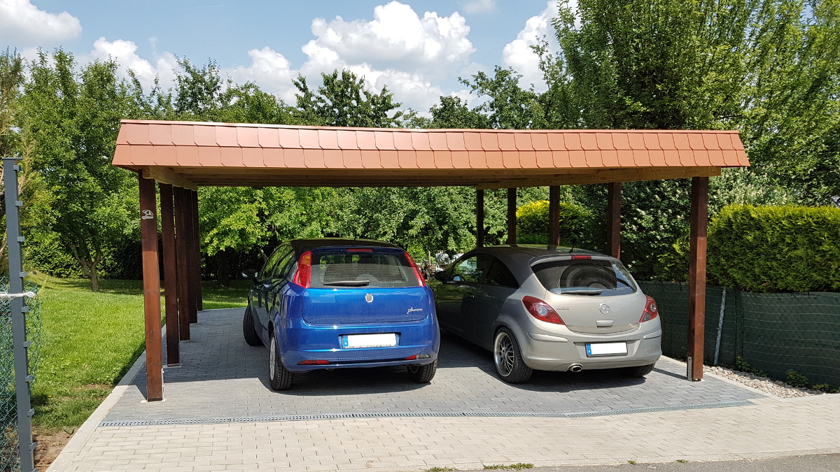 Doppel-Carport aus Holz - BRANDL