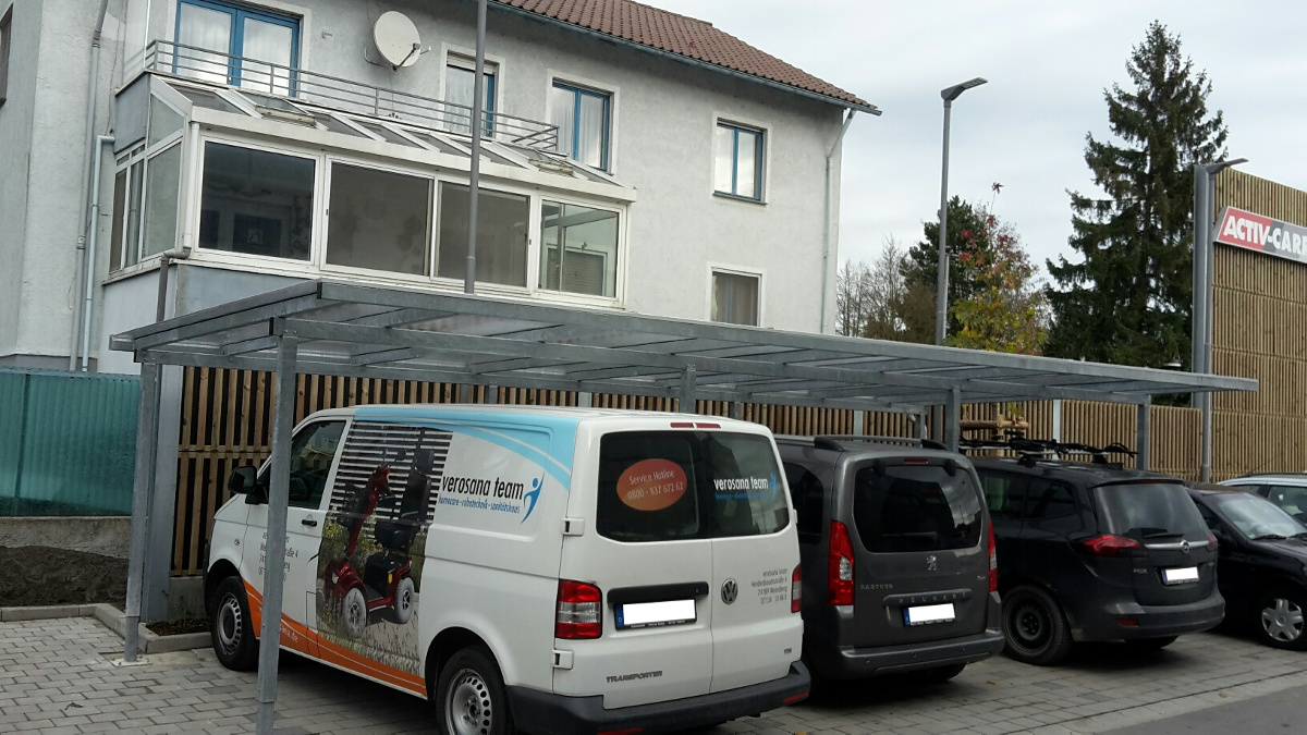 Reihen-Carport mit Pultdach (Überdachung) - BRANDL