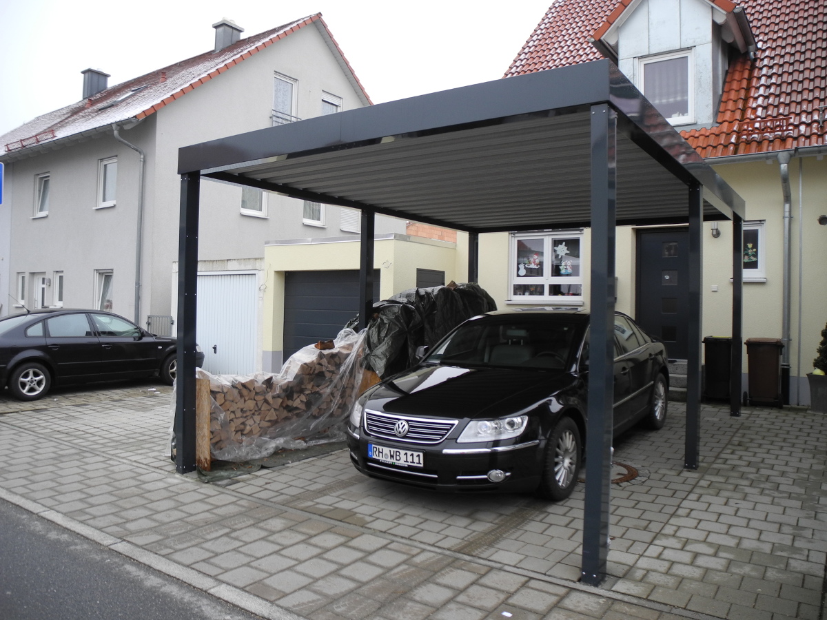 Einzel-Carport aus Stahl - BRANDL