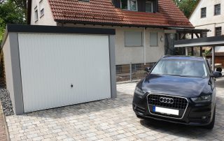 Einzel-Garage aus Stahl mit Schwingtor - BRANDL