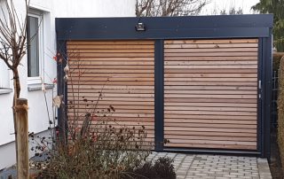 Einzel-Carport aus Stahl als Geräteraum oder Mülltonnenbox - BRANDL