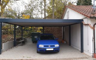 Doppel-Carport aus Stahl - BRANDL